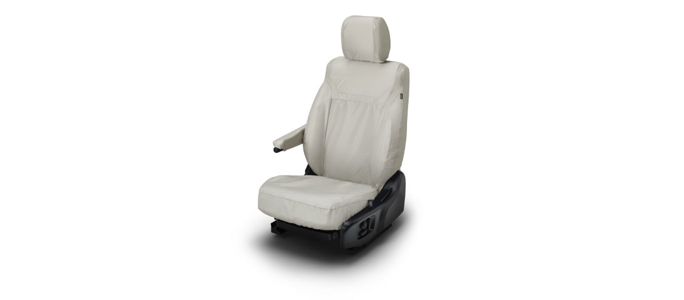 Protective Seat Covers - Light Oyster, Front Row, Pre 21MY image