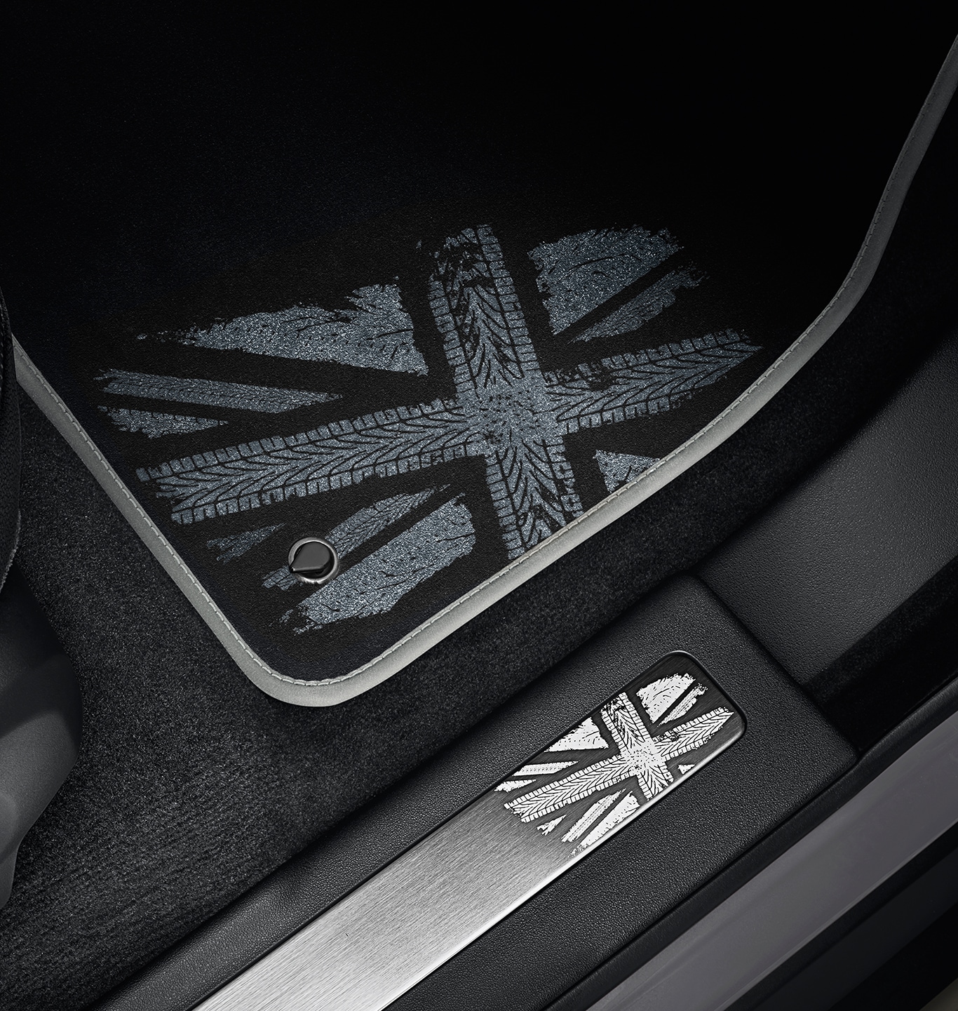 地毯脚垫套装-英国国旗风格，单色，左驾车型