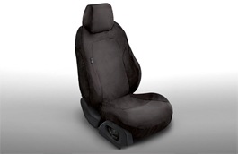 Waterproof Seat Covers - Ebony, Front with Standard Headrest, Coupé