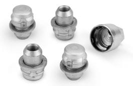 Locking Wheel Nuts - Silver finish image