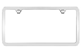 Licence Plate Frame - Slimline, Polished Silver finish