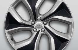 23" kola z lehké slitiny, Titan Silver s dekorativními prvky z uhlíkového kompozitu (Style 5128) 